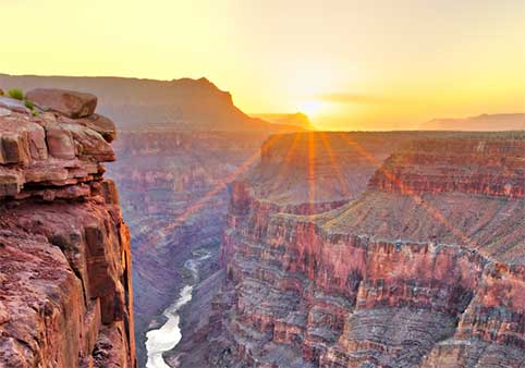 Clouds and shadows on the Grand Canyon South Rim